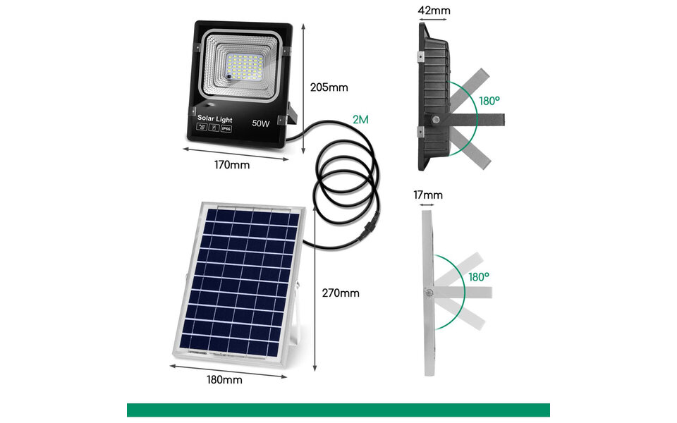 HLW LED Waterdichte 50W LED Bouwlamp & Tuin Wandlamp - Koud Wit 6000K Daglicht