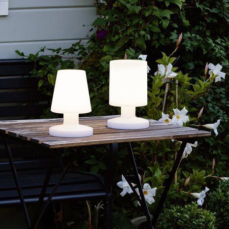 HLW LED Witte LED tafellamp met Stoffen Kap - Waterdicht en Energiezuinig HLW LED Witte LED tafellamp met Stoffen Kap - Waterdicht en Energiezuinig