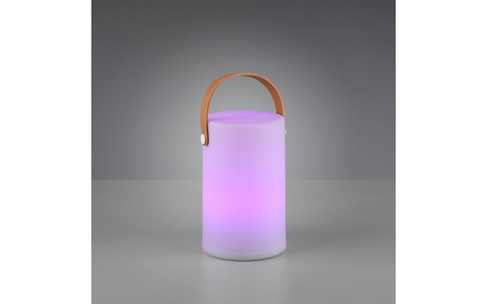 HLW LED Witte LED tafellamp met RGB, Stoffen Kap en Waterdicht Design