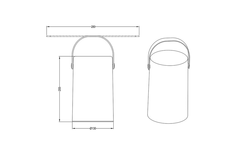 HLW LED Witte LED tafellamp met RGB, Stoffen Kap en Waterdicht Design