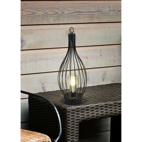 HLW LED LED tafellamp en Wandlamp met Sensor - Waterdicht, Mat Zwart en Energiezuinig