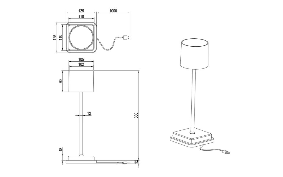 HLW LED Waterdichte Witte LED tafellamp 5W - Stijlvolle & Energiebesparende LED lamp