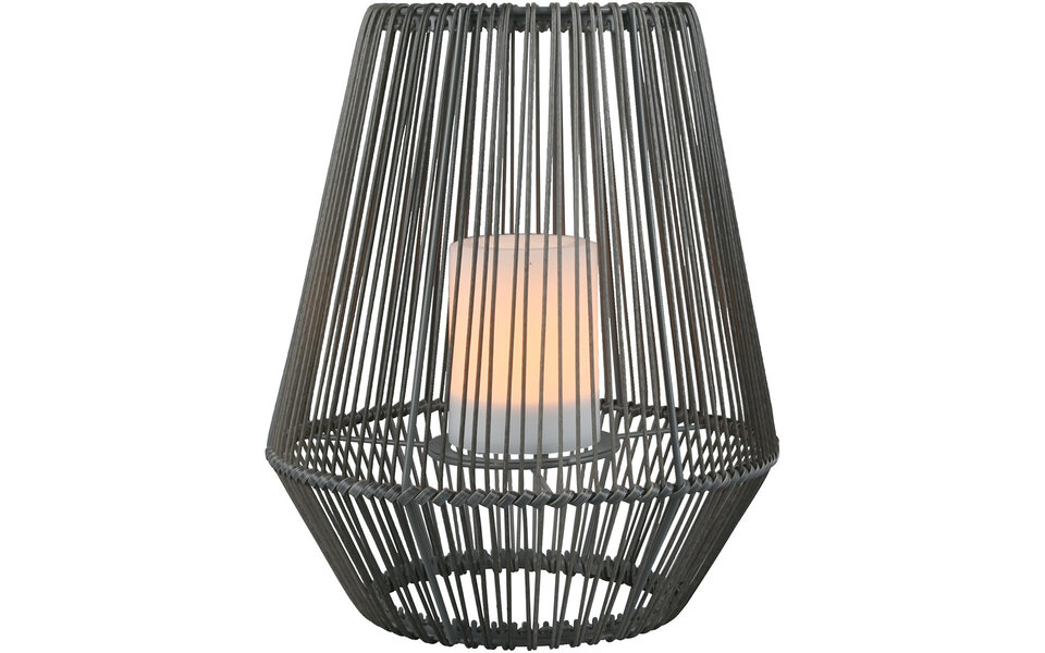 HLW LED LED Tafellamp met Sensor, Ovale Stoffen Kap en Spatwaterdicht IP44 - Zonne-energie