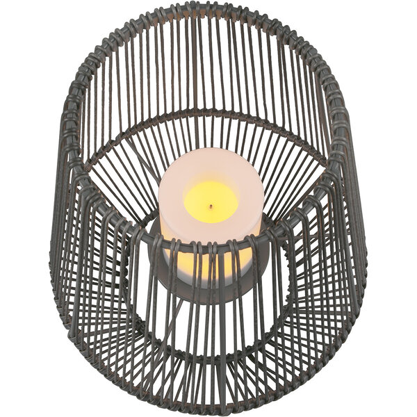 HLW LED LED Tafellamp met Sensor, Ovale Stoffen Kap en Spatwaterdicht IP44 - Zonne-energie HLW LED LED Tafellamp met Sensor, Ovale Stoffen Kap en Spatwaterdicht IP44 - Zonne-energie