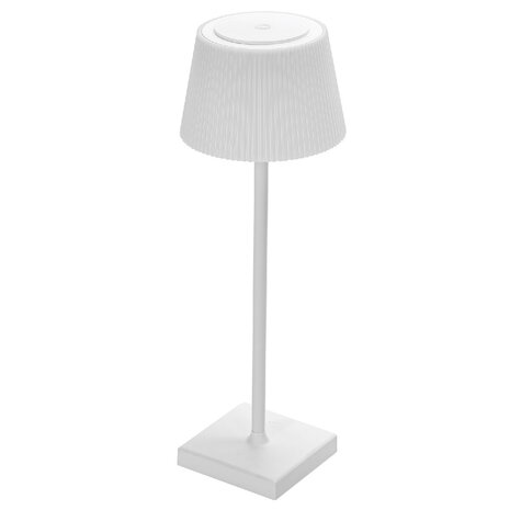 HLW LED Dimbare LED lamp met USB oplaadbaar - Witte vloerlamp & dimbare wandlamp
