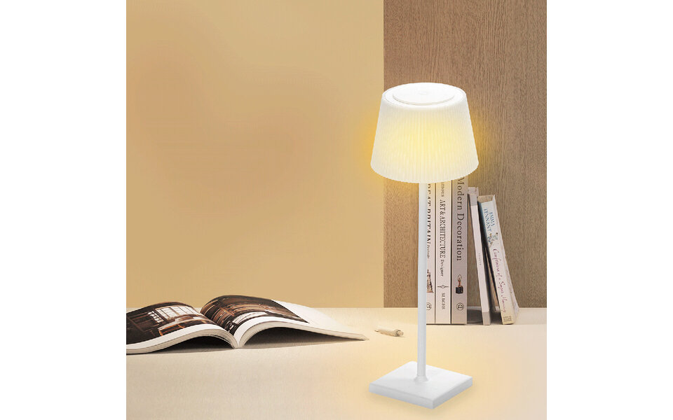 HLW LED Dimbare LED lamp met USB oplaadbaar - Witte vloerlamp & dimbare wandlamp