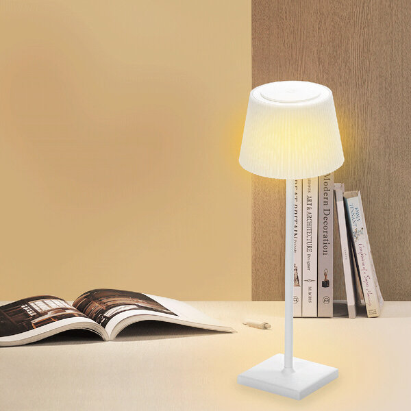 HLW LED Dimbare LED lamp met USB oplaadbaar - Witte vloerlamp & dimbare wandlamp
