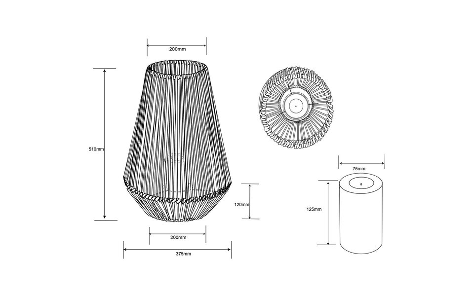 HLW LED LED tafellamp en LED Wandlamp met Sensor, Stoffen Kap & Waterdicht