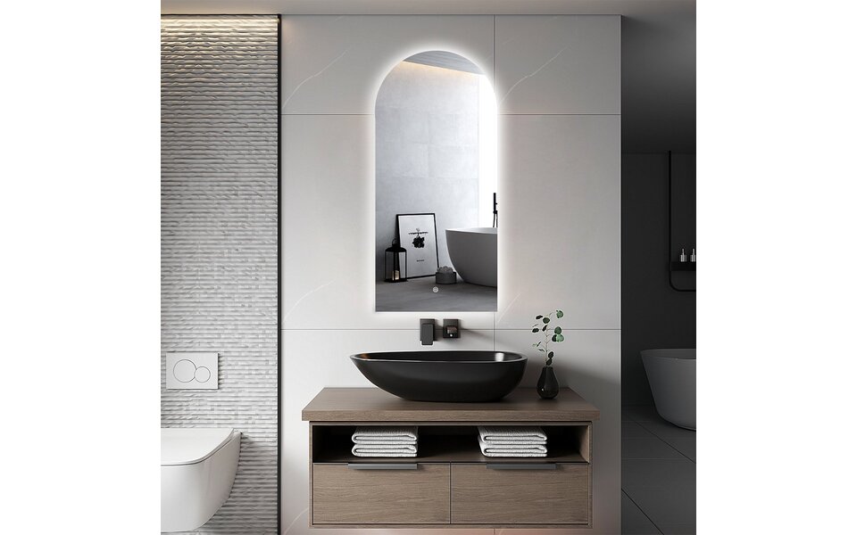 HLW LED LED Spiegel 45x100cm | Dimbaar 3000-6000K | Verwarming & Touch