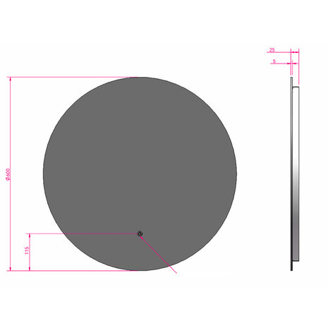 HLW LED LED Spiegel 60cm | 15W | 3000-6000K | Verwarming & Touch HLW LED LED Spiegel 60cm | 15W | 3000-6000K | Verwarming & Touch