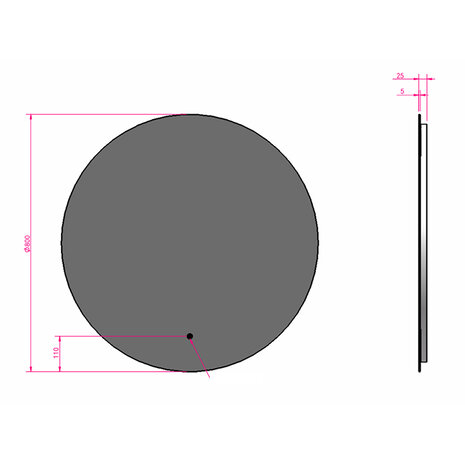 HLW LED LED Spiegel 80cm | 18W | Goud | Dimbaar & Verwarming HLW LED LED Spiegel 80cm | 18W | Goud | Dimbaar & Verwarming