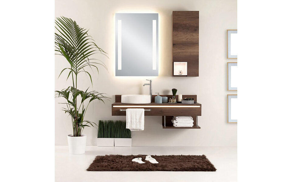 HLW LED LED Spiegel 70x50cm 18W 3000/4000K IP44 Instelbare hoek