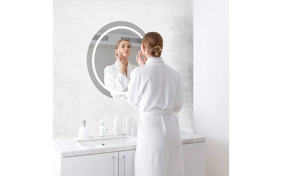 HLW LED LED Spiegel Ø60cm Rond | 25W 6400K | Anti-condens & IP44 HLW LED LED Spiegel Ø60cm Rond | 25W 6400K | Anti-condens & IP44