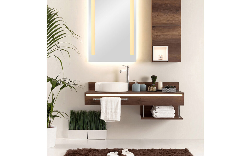 HLW LED LED Spiegel 70×50cm | 18W | 3000–4000K | Touch & IP44