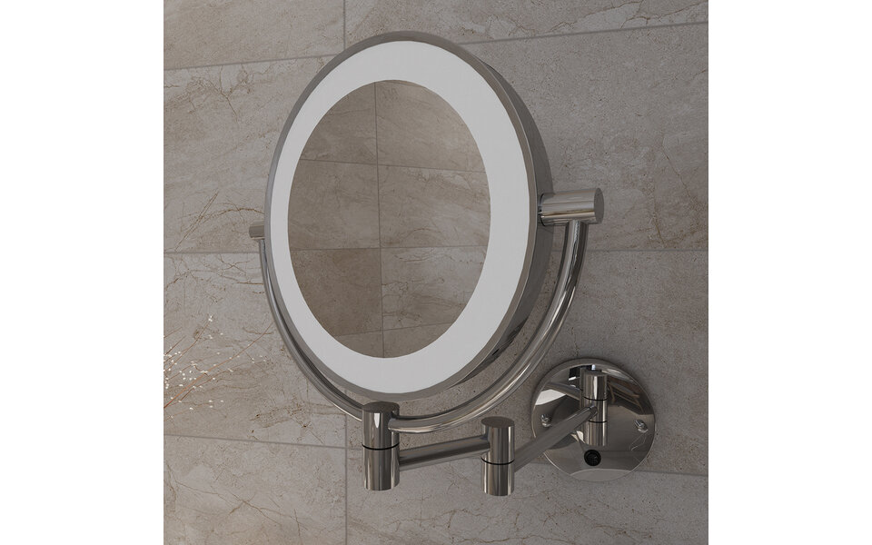 Wiesbaden LED Spiegel 20cm | 5W | 4000K | Chroom | 5x vergroting