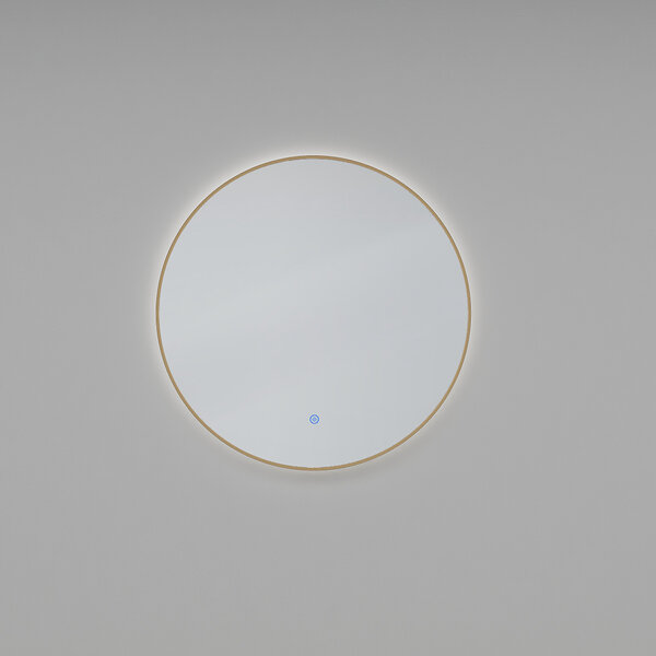 Wiesbaden LED Spiegel 80cm 18W | Geborsteld Messing | Dimbaar Touch Wiesbaden LED Spiegel 80cm 18W | Geborsteld Messing | Dimbaar Touch