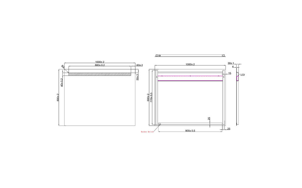 Wiesbaden LED Spiegel 100x80cm | 15W | 6400K | Verstelbare hoek Wiesbaden LED Spiegel 100x80cm | 15W | 6400K | Verstelbare hoek