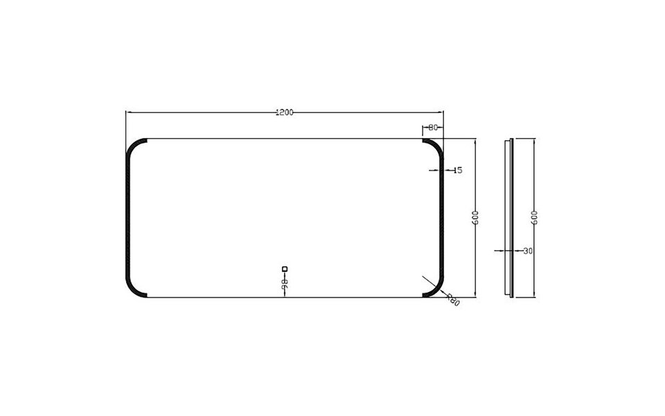 Wiesbaden LED Spiegel 120x60cm | 15W | 2800-6400K Dimbaar | Verwarming