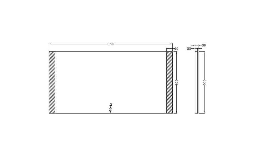 Wiesbaden LED Spiegel 120x60cm | 15W | 2800–6400K | Dimb. & Verw.