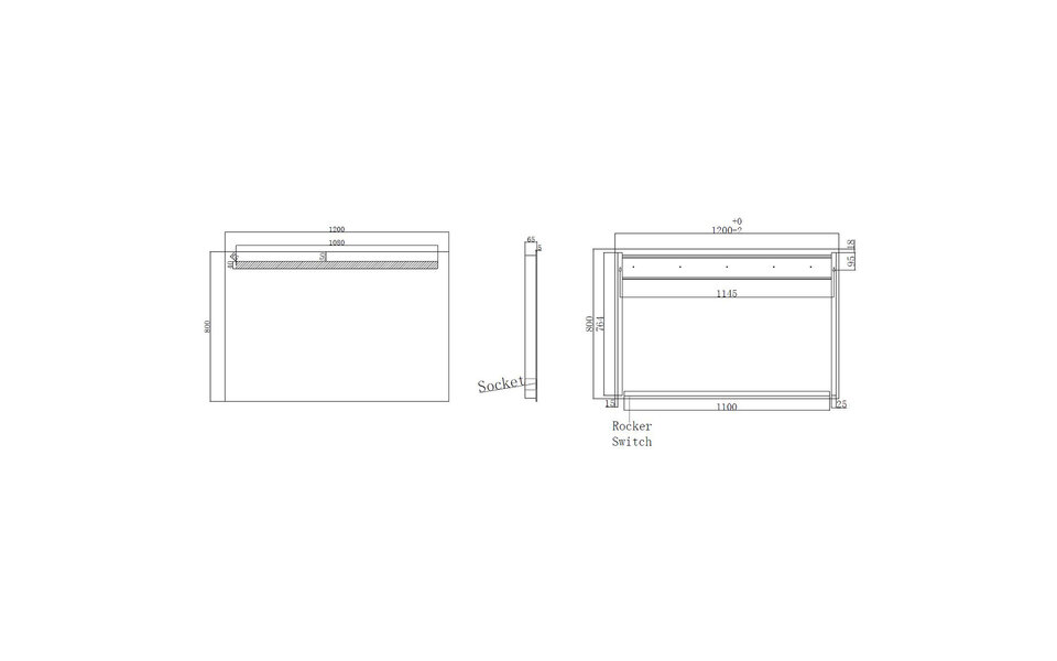 Wiesbaden LED Spiegel 120x80cm | 15W | 6400K Helder | Stopcontact