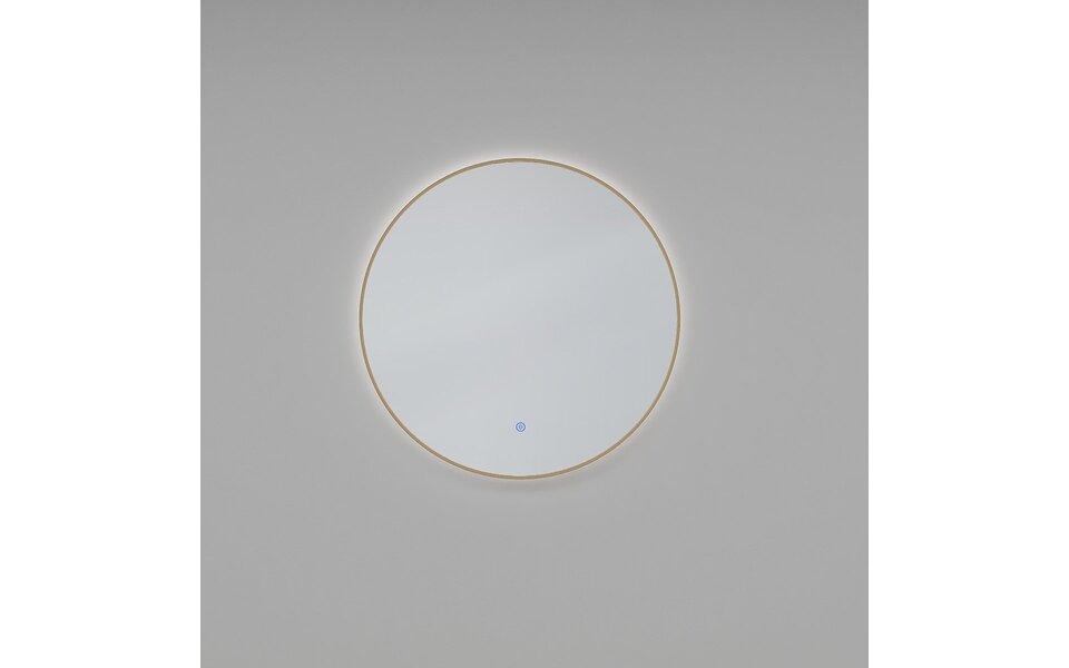 Wiesbaden LED Spiegel 100cm | 30W | Dimbaar 3000-6500K | Messing