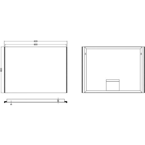 Wiesbaden LED Spiegel 82x60cm | 15W | Dimbaar | Verwarming | Aluminium Wiesbaden LED Spiegel 82x60cm | 15W | Dimbaar | Verwarming | Aluminium