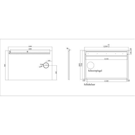 Wiesbaden LED Spiegel 120x80cm | 10W | Warm Wit | Anti-condens & Touch Wiesbaden LED Spiegel 120x80cm | 10W | Warm Wit | Anti-condens & Touch