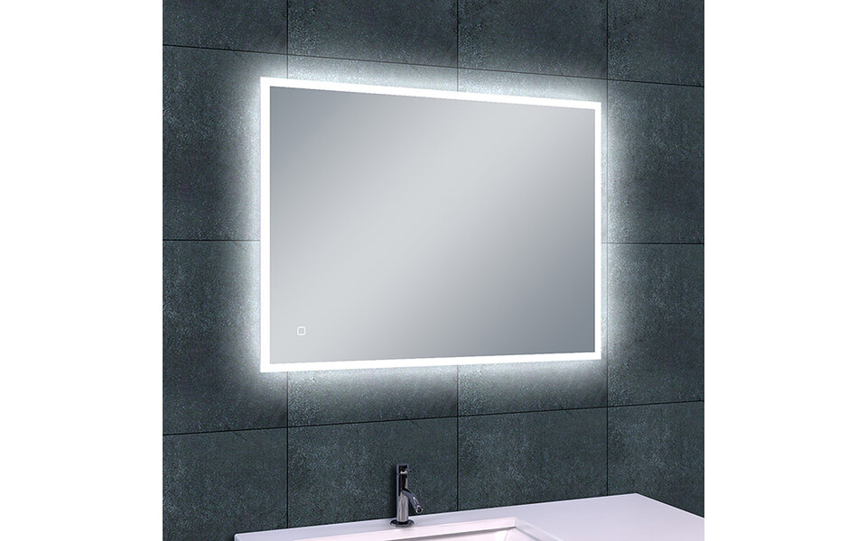 Wiesbaden LED Spiegel 70x50cm | 15W | 6400K Koel | Dimbaar & Verwarmd