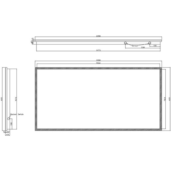 Wiesbaden LED Spiegel 120x60cm | 20W | 6400K | Dimbaar & Verwarming Wiesbaden LED Spiegel 120x60cm | 20W | 6400K | Dimbaar & Verwarming