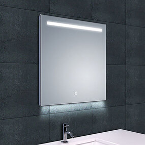 LED Spiegel 60x60cm | 6W | 3000–6400K | Dimbaar & Verwarming LED Spiegel 60x60cm | 6W | 3000–6400K | Dimbaar & Verwarming