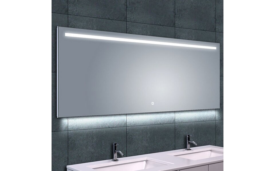 Wiesbaden LED Spiegel 160x60cm | 15W | Dimbaar/Verwarming/Kleurtemp Wiesbaden LED Spiegel 160x60cm | 15W | Dimbaar/Verwarming/Kleurtemp