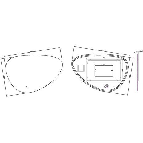 Wiesbaden LED Spiegel 140cm |20W| Instelb. 2800–6400K | Dimbaar | Verw Wiesbaden LED Spiegel 140cm |20W| Instelb. 2800–6400K | Dimbaar | Verw