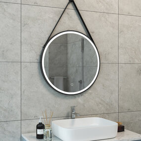 LED Spiegel 60cm | A-klasse | Dimbaar & Verwarmd | Mat Zwart