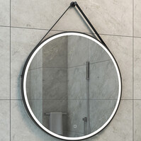 LED Spiegel Ø80cm | 24W | Mat Zwart | Dimbaar & Verwarmd LED Spiegel Ø80cm | 24W | Mat Zwart | Dimbaar & Verwarmd