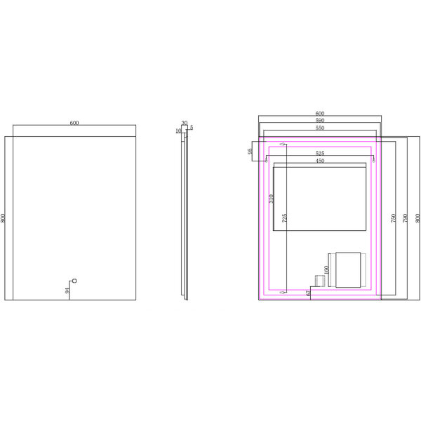 Wiesbaden LED Spiegel 60x80cm | 2700-6400K | Dimbaar & Anticondens Wiesbaden LED Spiegel 60x80cm | 2700-6400K | Dimbaar & Anticondens