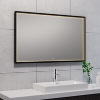 LED Spiegel 100x60cm 30W Mat Zwart | Dimbaar Verwarmd Touch LED Spiegel 100x60cm 30W Mat Zwart | Dimbaar Verwarmd Touch