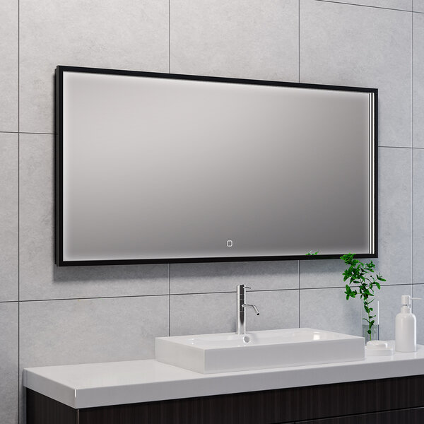 Wiesbaden LED Spiegel 120x60cm | 30W | Dimbaar & Verwarming | Zwart Wiesbaden LED Spiegel 120x60cm | 30W | Dimbaar & Verwarming | Zwart