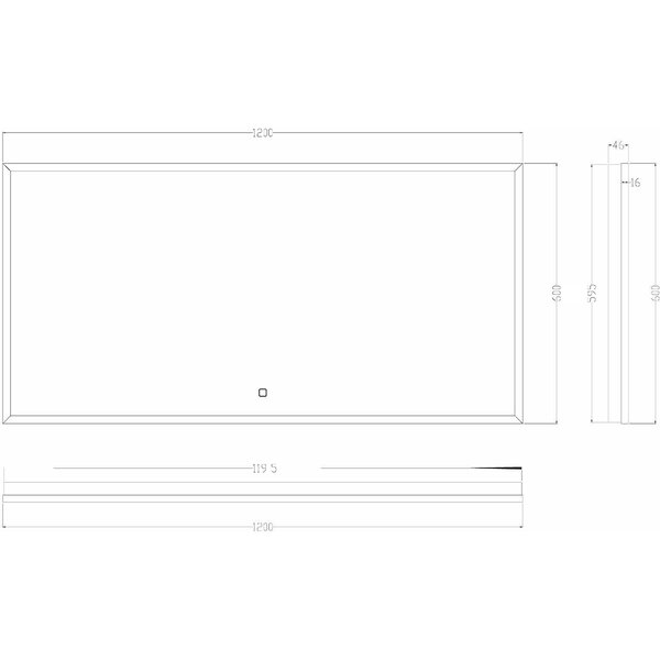 Wiesbaden LED Spiegel 120x60cm | 30W | Dimbaar & Verwarming | Zwart Wiesbaden LED Spiegel 120x60cm | 30W | Dimbaar & Verwarming | Zwart
