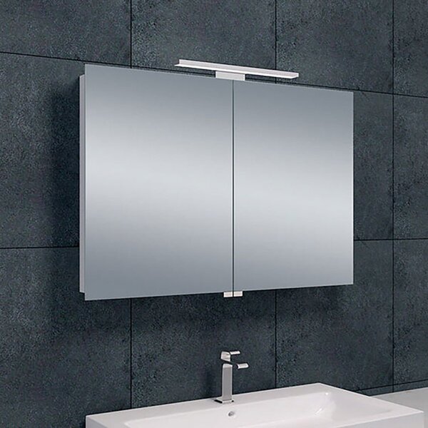 Xellanz LED Spiegelkast 90x60cm | 6W | Aluminium | Stopcontact Xellanz LED Spiegelkast 90x60cm | 6W | Aluminium | Stopcontact