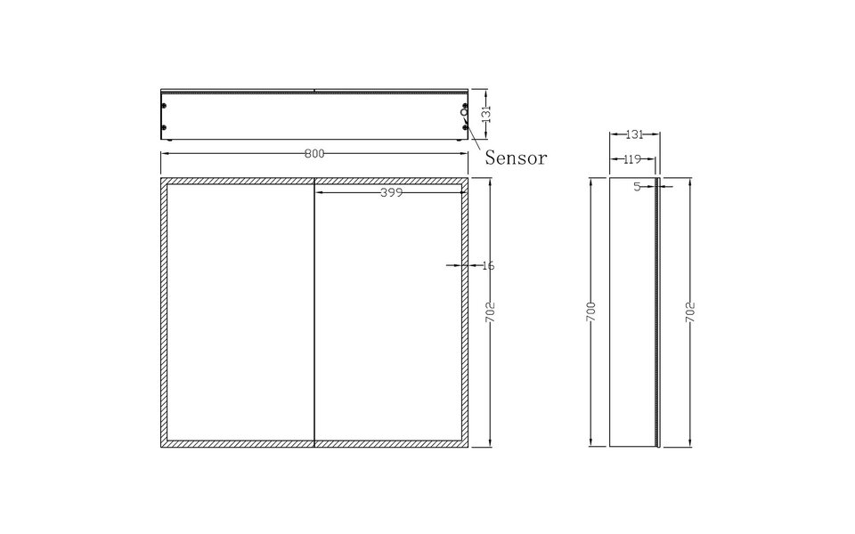 Wiesbaden LED Spiegelkast 80x70x13 | 20W | Alu | Dimbaar + Stopcontact Wiesbaden LED Spiegelkast 80x70x13 | 20W | Alu | Dimbaar + Stopcontact
