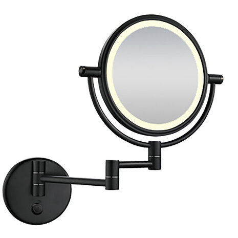 LED Spiegel 20cm | Mat Zwart | 4000K | 5x Vergroting LED Spiegel 20cm | Mat Zwart | 4000K | 5x Vergroting