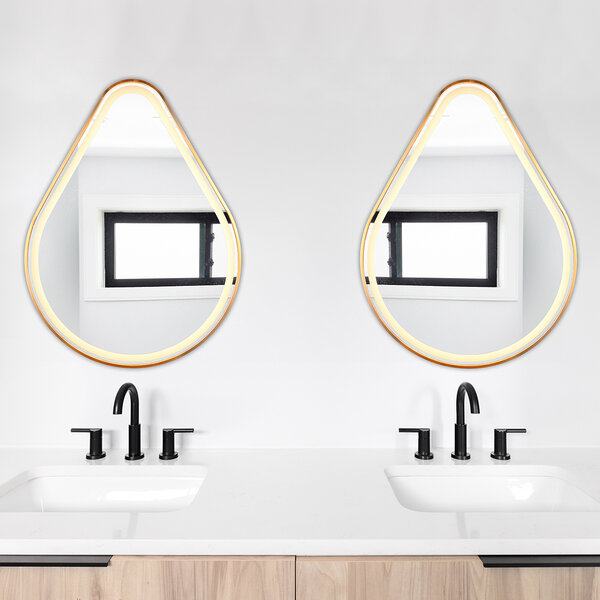 HLW LED LED Spiegel 60x80cm | 20W | Goud | IP44 | 3000/4000K HLW LED LED Spiegel 60x80cm | 20W | Goud | IP44 | 3000/4000K