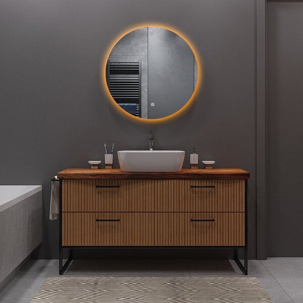 HLW LED LED Spiegel 40cm | 18W | 3K-6K | Dimbaar & Verwarming | Rond