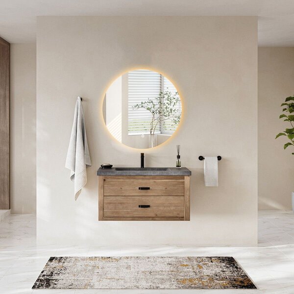 HLW LED LED Spiegel 40cm | 18W | 3K-6K | Dimbaar & Verwarming | Rond