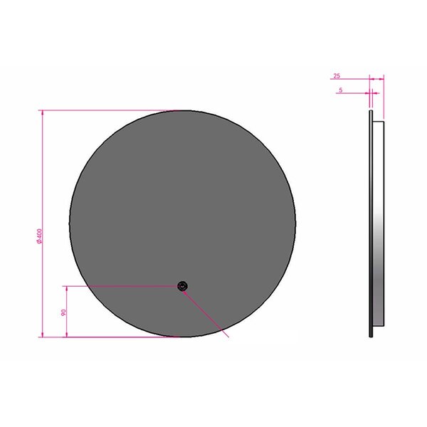 HLW LED LED Spiegel 40cm | 18W | 3K-6K | Dimbaar & Verwarming | Rond