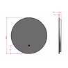 HLW LED LED Spiegel 40cm | 18W | 3K-6K | Dimbaar & Verwarming | Rond