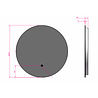 HLW LED LED Spiegel 40cm | Zwart | Dimbaar, Verwarmd & Touch HLW LED LED Spiegel 40cm | Zwart | Dimbaar, Verwarmd & Touch