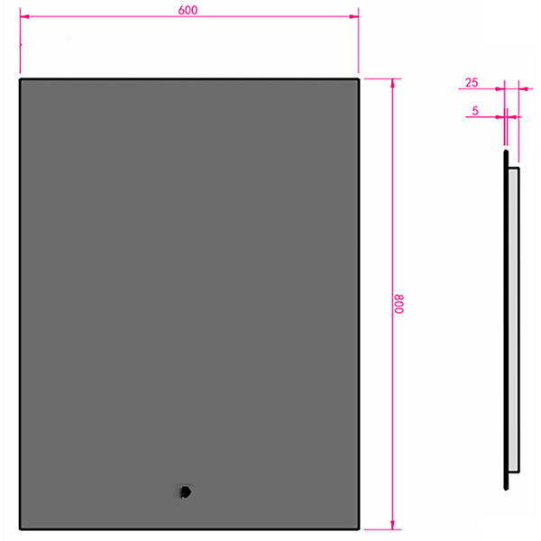 HLW LED LED Spiegel 60x80cm | 20W | 3000-6000K | Dimbaar & Verwarming HLW LED LED Spiegel 60x80cm | 20W | 3000-6000K | Dimbaar & Verwarming