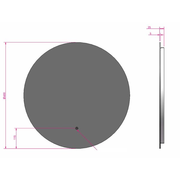 HLW LED LED Spiegel 60cm | 18W | Goud | Verwarming & Touch HLW LED LED Spiegel 60cm | 18W | Goud | Verwarming & Touch