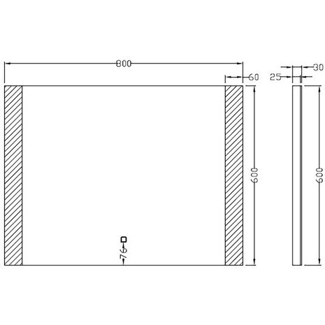 Wiesbaden LED Spiegel 80x60cm | 15W | Dimbaar | Verwarming | Warm/Koud Wiesbaden LED Spiegel 80x60cm | 15W | Dimbaar | Verwarming | Warm/Koud